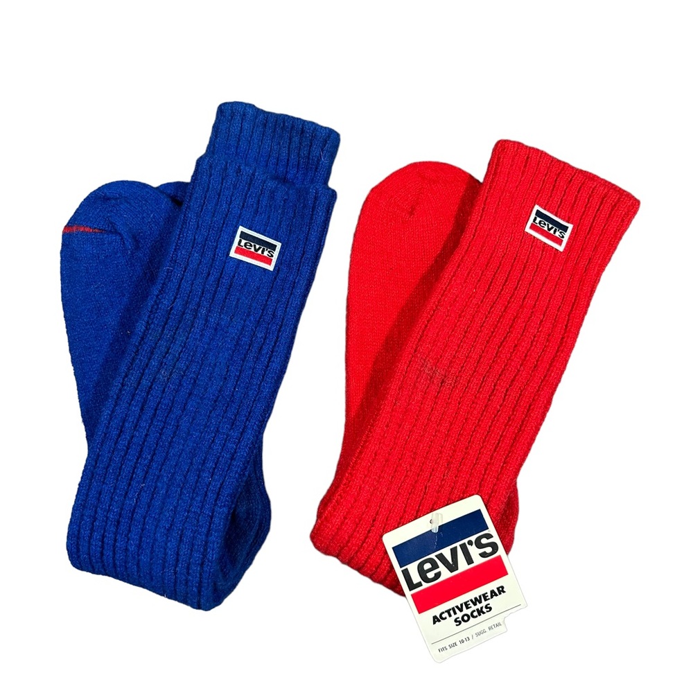 Vintage NEW Levi's Activewear Wool Socks Style LS 139 Size 10-13 Set of 2